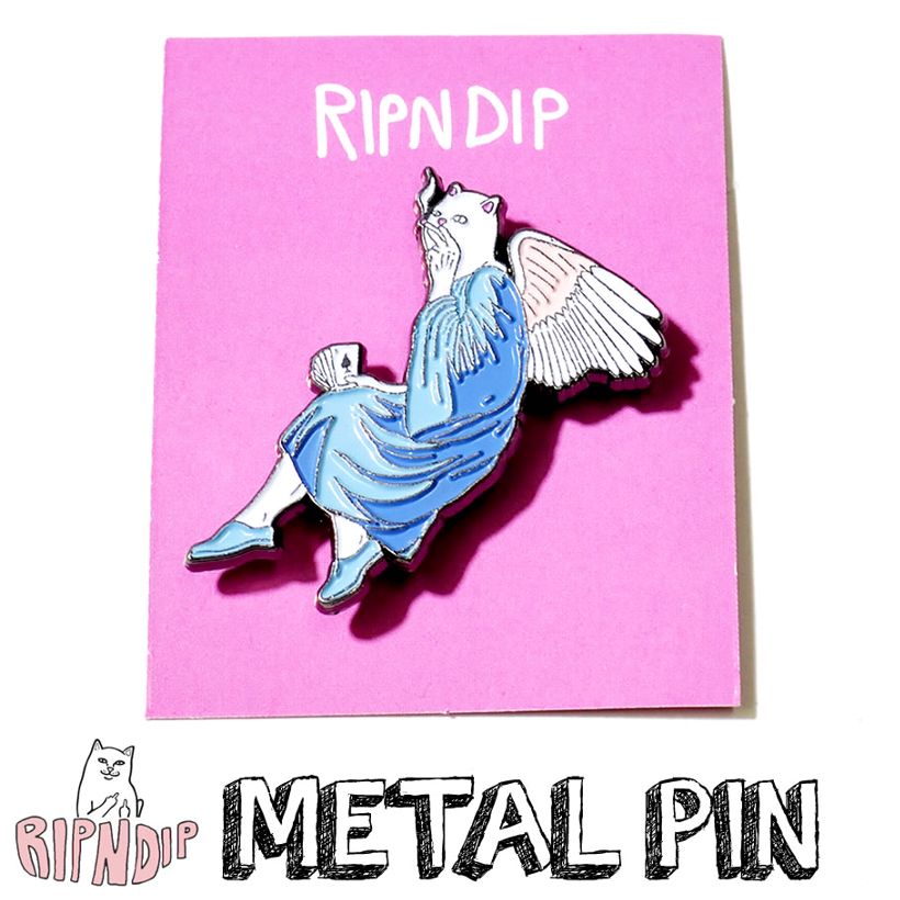 RIPNDIP リップンディップ ピンバッジ 天使 羽 猫 キャット スケートボード スケーター ストリート ブランド