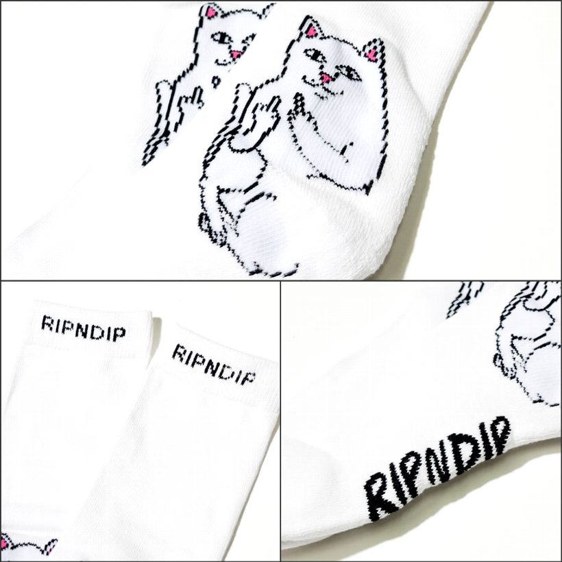 RIPNDIP リップンディップ ハイソックス メンズ 靴下 猫 キャット スケートボード スケーター ストリート ブランド