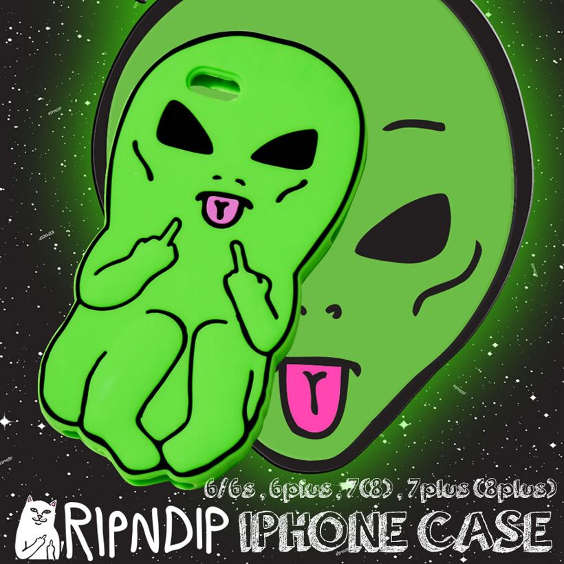 RIPNDIP リップンディップ iPhone 6 7 8 用ケース ブランド エイリアン 宇宙人 スケートボード スケーター ストリート ブランド