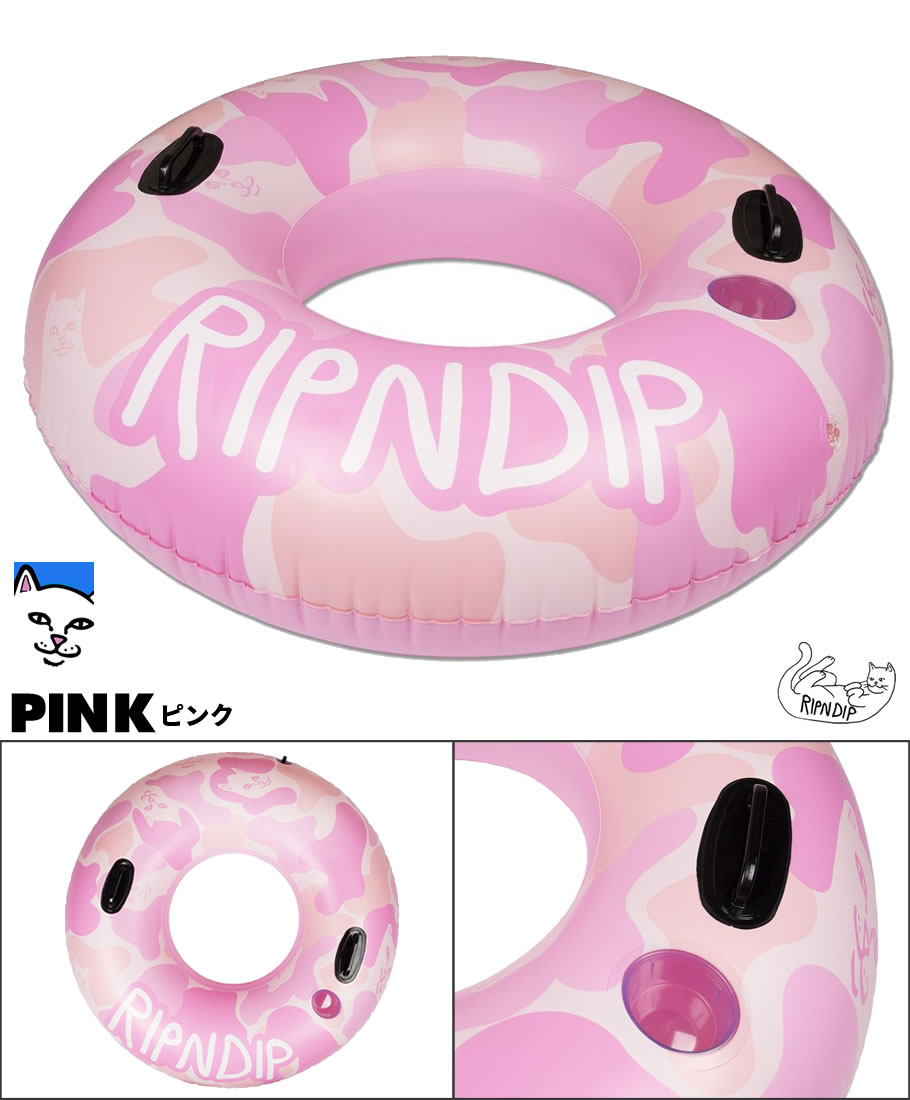 RIPNDIP リップンディップ 浮き輪 ドーナツ型 インスタ映え ビーチアイテム 海 プール フォトジェニック 猫 RND2656 紫