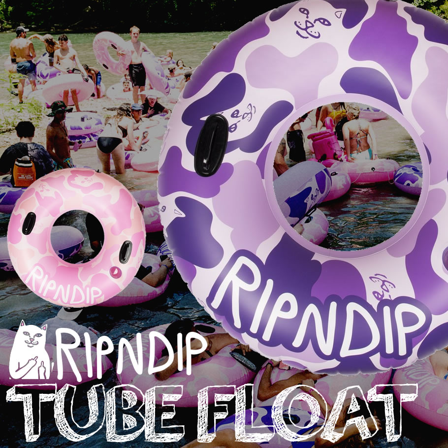 RIPNDIP リップンディップ 浮き輪 ドーナツ型 インスタ映え ビーチアイテム 海 プール フォトジェニック 猫 RND2656 紫