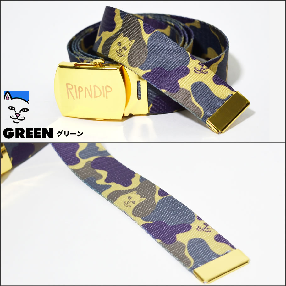 RIPNDIP リップンディップ ガチャベルト Nerm Camo Web Belt
