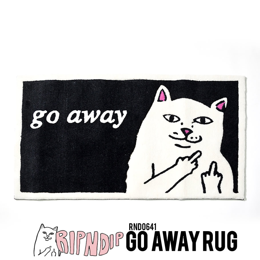 Ripndip リップンディップ ラグマット 玄関マット メンズ レディース インテリア ストリート系 ファッション Go Away Rug 小物 通販 Ripndip リップンディップ ラグマット 玄関マット メンズ レディース インテリア ストリート系 ファッション Go Away Rug 小物 通販