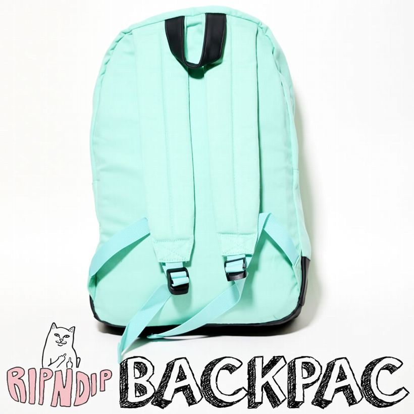 RIPNDIP リップンディップ バックパック リュックサック レディース 大容量 通学 高校 猫 キャット スケートボード スケーター ストリート ブランド ミント