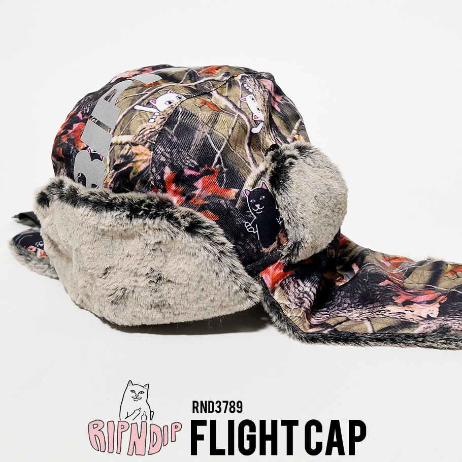 RIPNDIP リップンディップ フライトキャップ メンズ パイロット 帽子 RND3789 2019秋 ストリート系 ヒップホップ ファッション コーディネート 服 通販