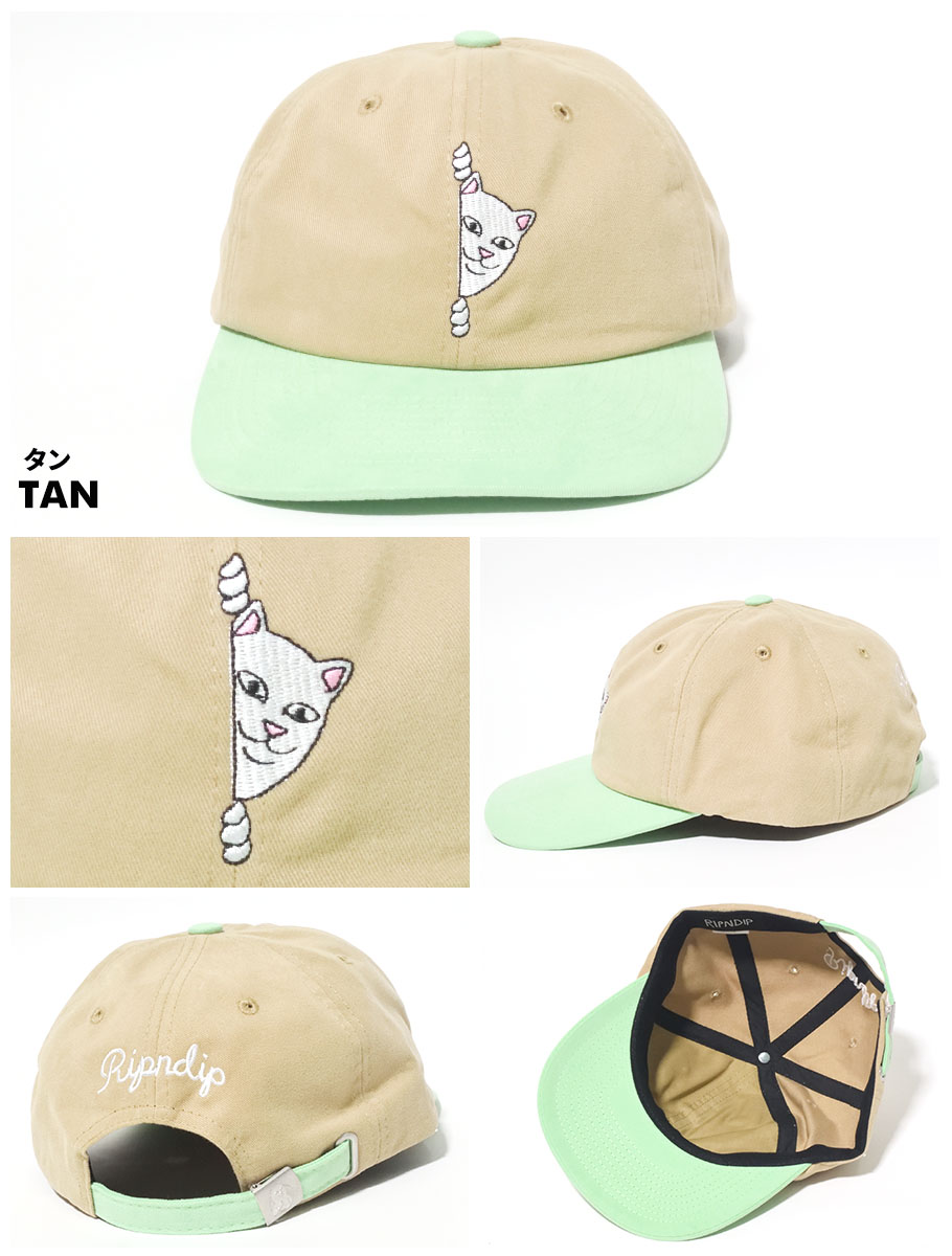RIPNDIP リップンディップ キャップ メンズ レディース 帽子 RND4374 猫 サイズ調節可能