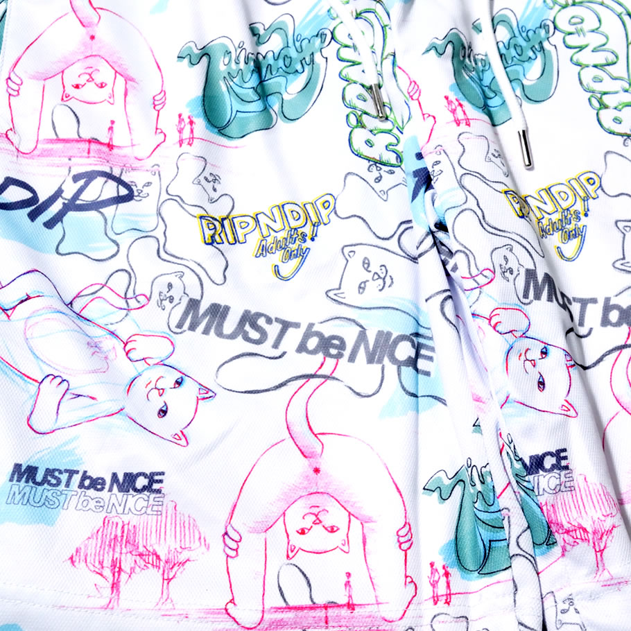 RIPNDIP リップンディップ ハーフパンツ メンズ ジャージ ショート RND3243 USモデル ストリート系 スケーター ファッション 服 通販