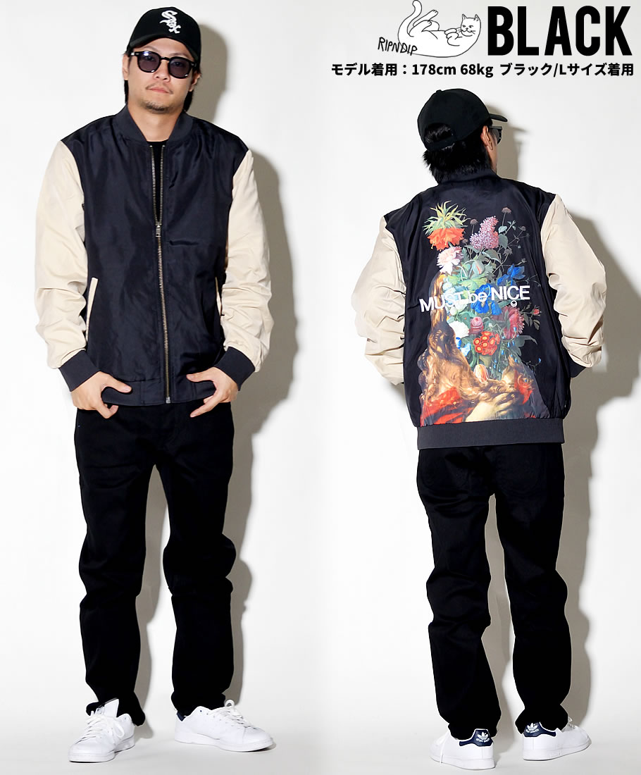 RIPNDIP リップンディップ スタジャン メンズ Bouquet Varsity Jacket 2018秋冬 新作