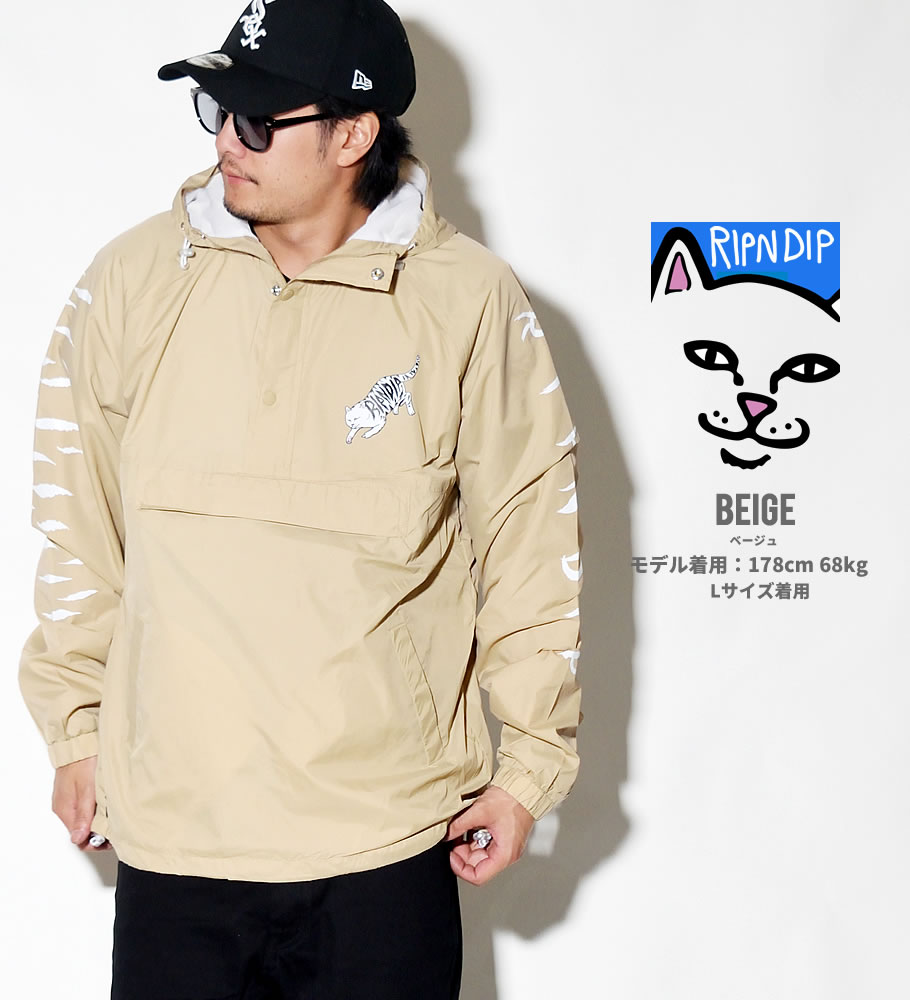 RIPNDIP リップンディップ アノラックジャケット メンズ Tatto Nerm Half Zip Anorak Jacket