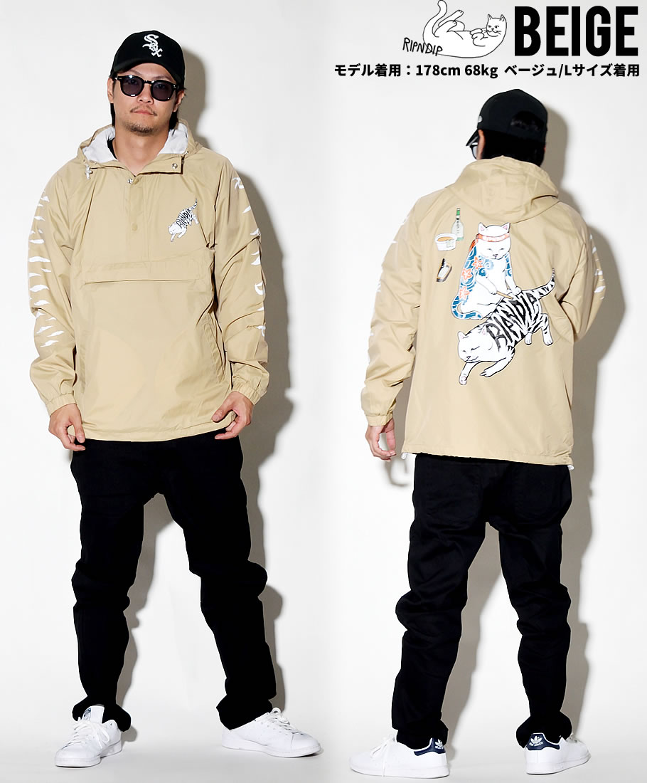 RIPNDIP リップンディップ アノラックジャケット メンズ Tatto Nerm Half Zip Anorak Jacket