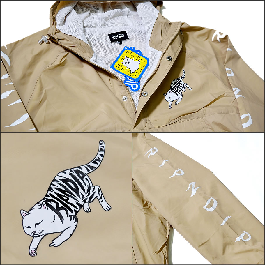 RIPNDIP リップンディップ アノラックジャケット メンズ Tatto Nerm Half Zip Anorak Jacket