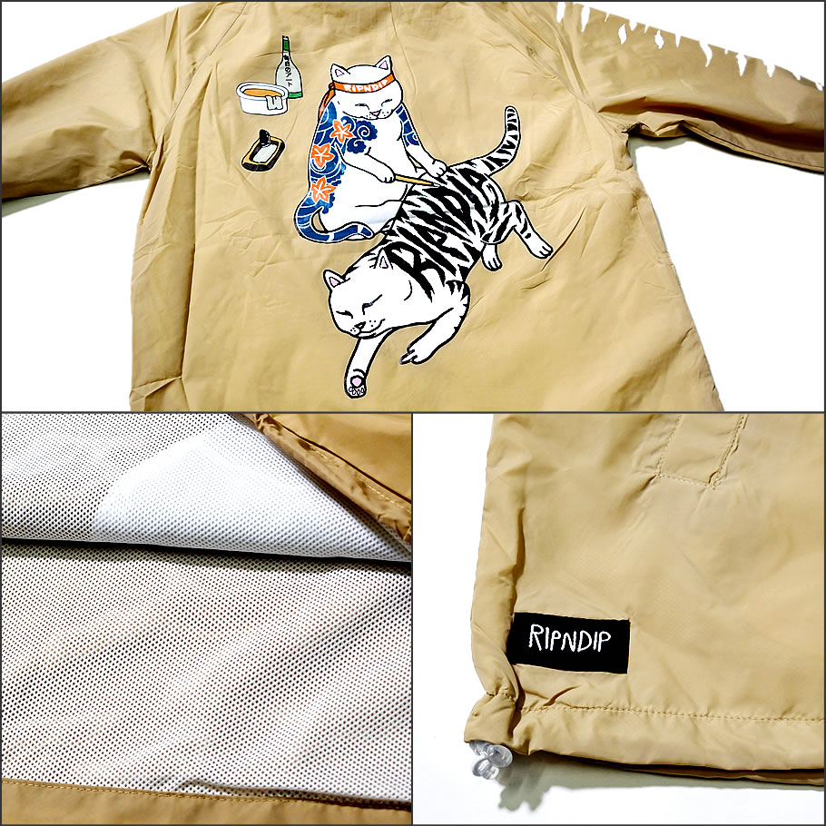 RIPNDIP リップンディップ アノラックジャケット メンズ Tatto Nerm Half Zip Anorak Jacket