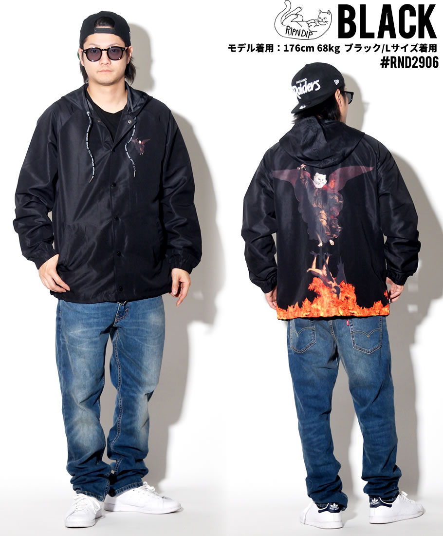 RIPNDIP リップンディップ コーチジャケット メンズ Hell Pit Hooded Coaches Jacket USモデル 2019春 新作
