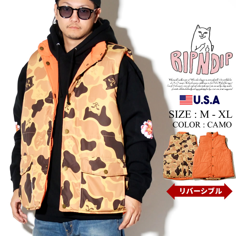 RIPNDIP リップンディップ ベスト メンズ リバーシブル RND3211 USモデル ストリート系 スケーター ファッション 服 通販