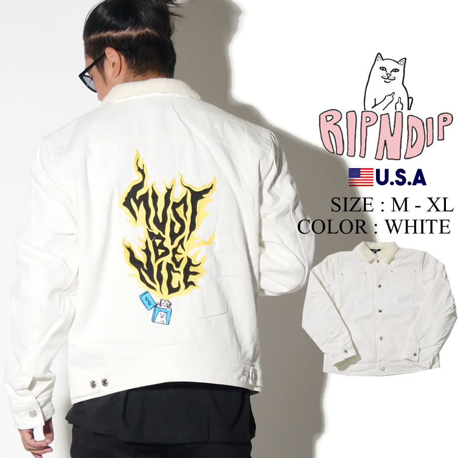 RIPNDIP リップンディップ 裏ボア デニムジャケット メンズ RND3701 2019秋 ストリート系 ヒップホップ ファッション コーディネート 服 通販