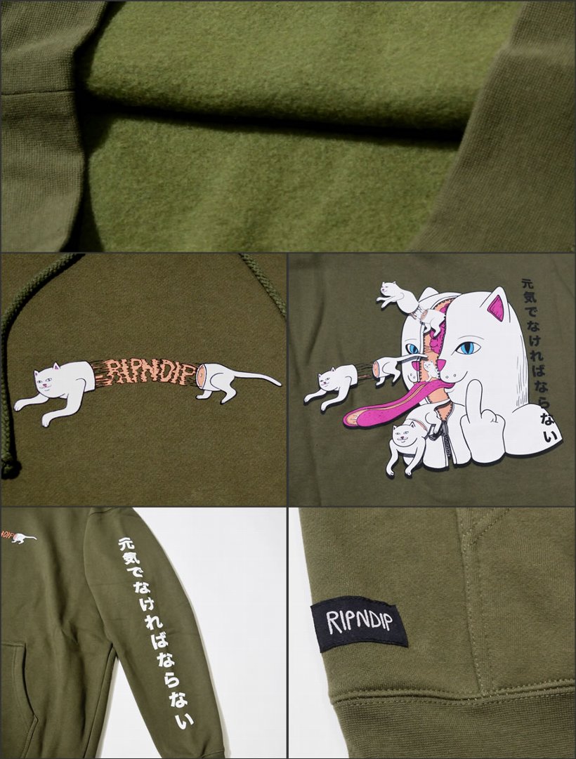 RIPNDIP リップンディップ パーカー 秋冬 メンズ レディース プルオーバー スウェット 裏起毛 大きいサイズ Zipperface Hoodie 2018秋冬 新作