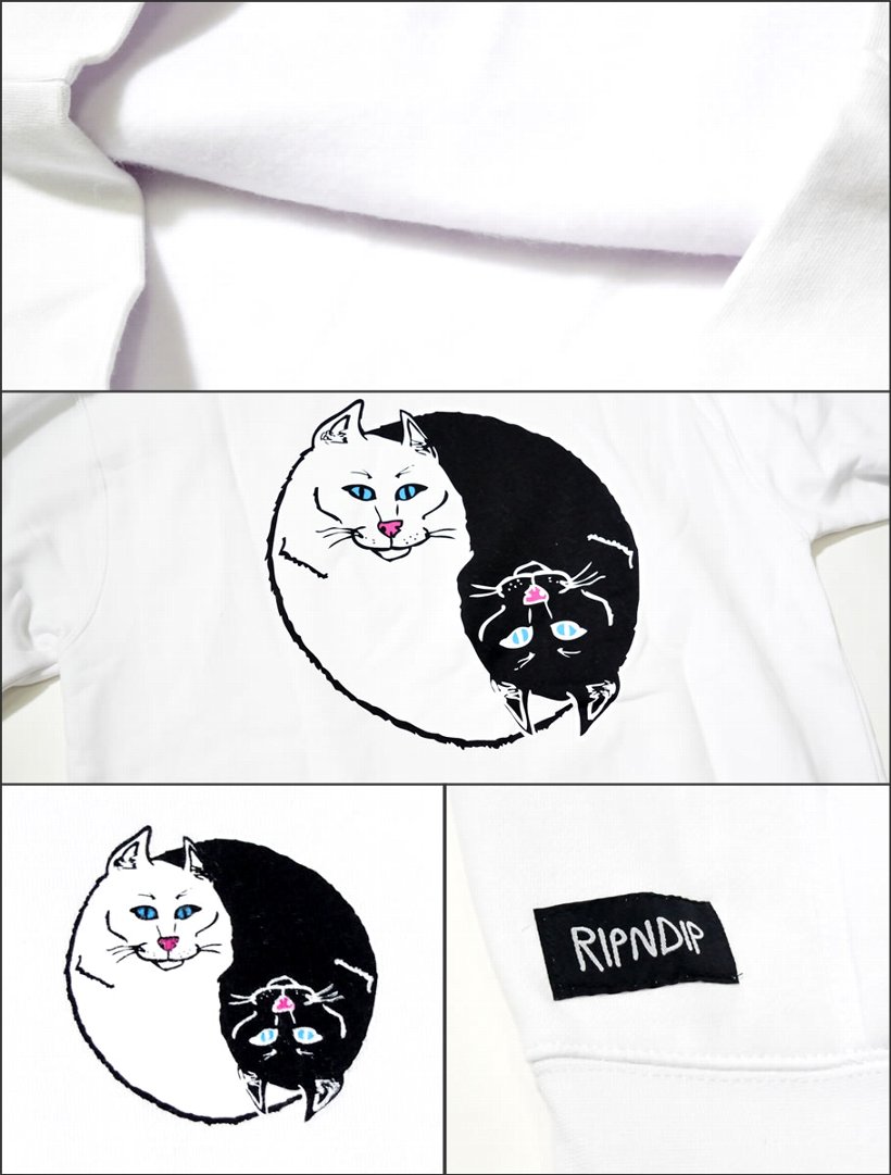 RIPNDIP リップンディップ パーカー 秋冬 メンズ レディース プルオーバー スウェット 裏起毛 大きいサイズ Nermal Ying Yang Hoodie 2018秋冬 新作