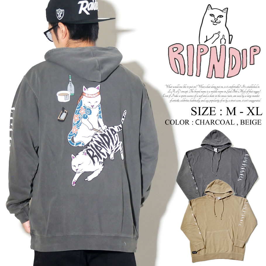 RIPNDIP リップンディップ パーカー 秋冬 メンズ レディース プルオーバー スウェット 裏起毛 大きいサイズ Tattoo Nerm Hoodie 2018秋冬 新作