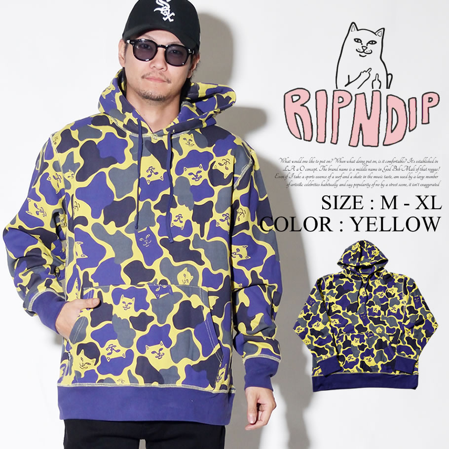 RIPNDIP リップンディップ プルオーバーパーカー メンズ Nerm Camo Pullover Sweater