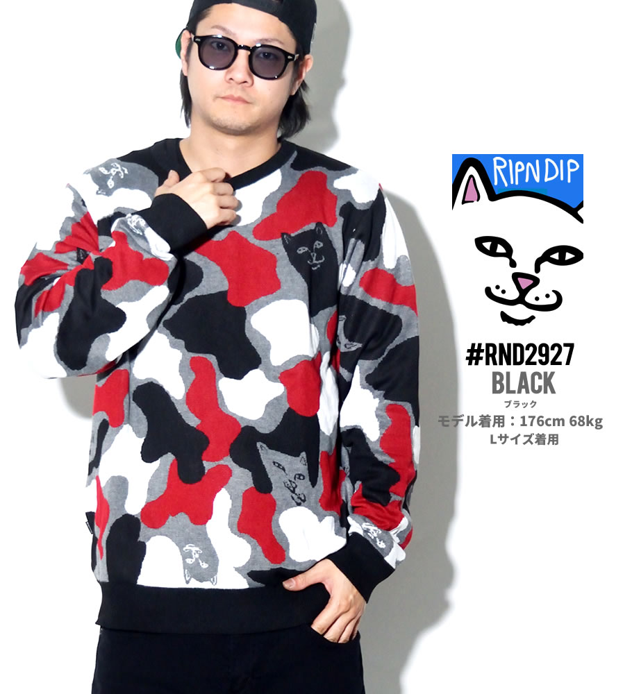 RIPNDIP リップンディップ セーター メンズ Nerm Camo Knit Sweater USモデル 2019春 新作