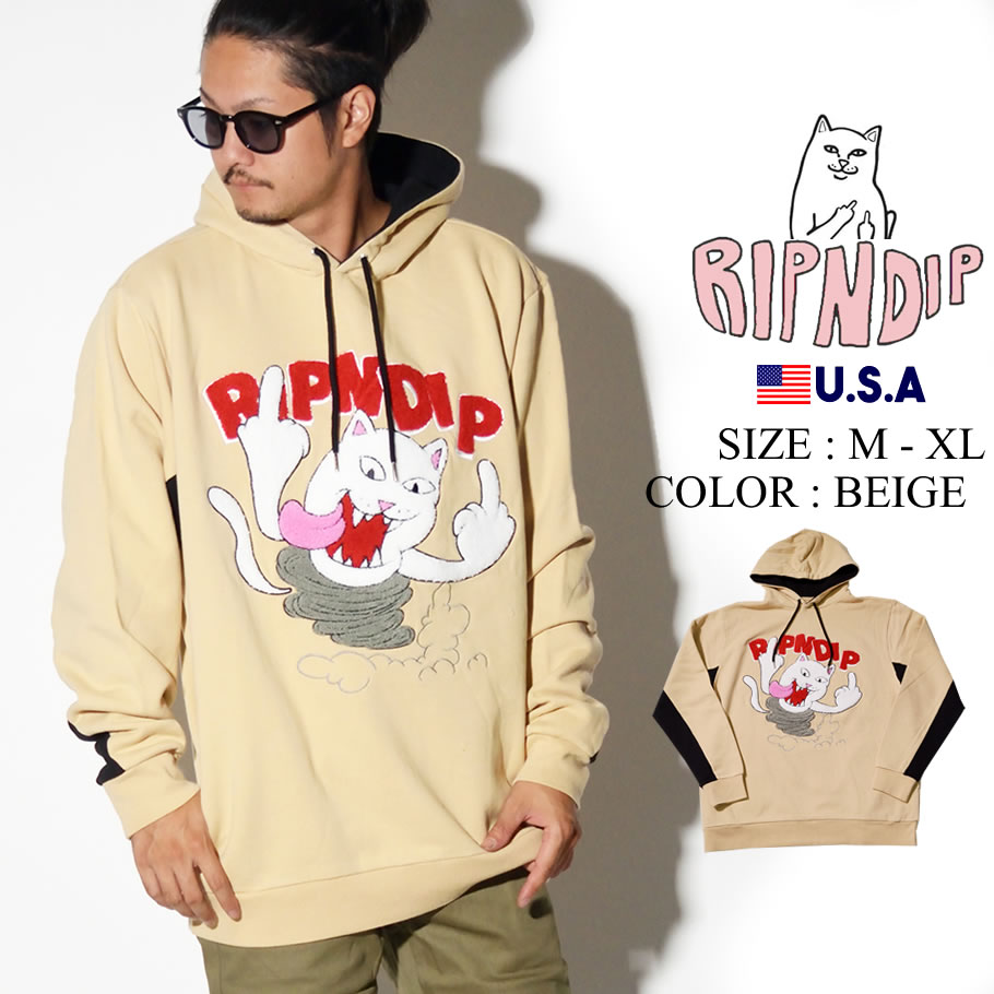RIPNDIP リップンディップ パーカー メンズ スウェット 猫 RND3714 2019秋 ストリート系 ヒップホップ ファッション コーディネート 服 通販