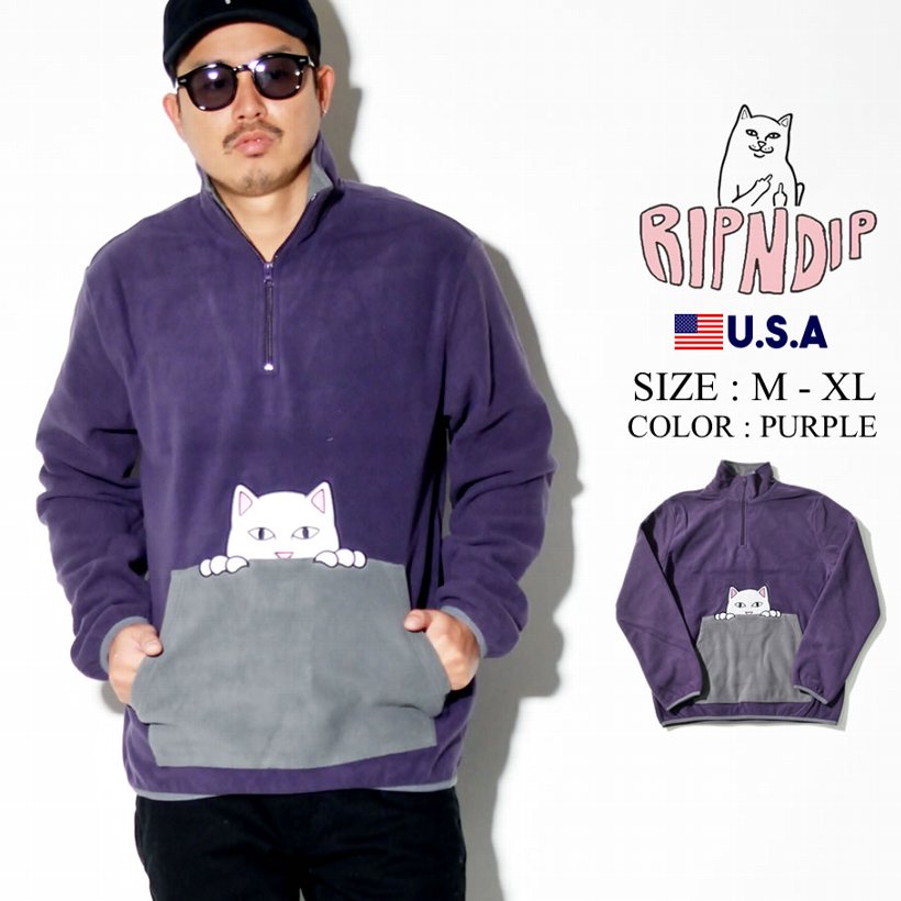 RIPNDIP リップンディップ トレーナー メンズ ブランド フリースパーカー 裏起毛 RND3904 大きいサイズ 2019秋冬 新作