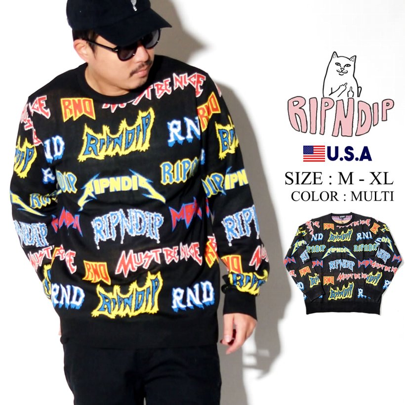 RIPNDIP リップンディップ セーター メンズ ブランド RND3912 大きいサイズ 2019秋冬 新作