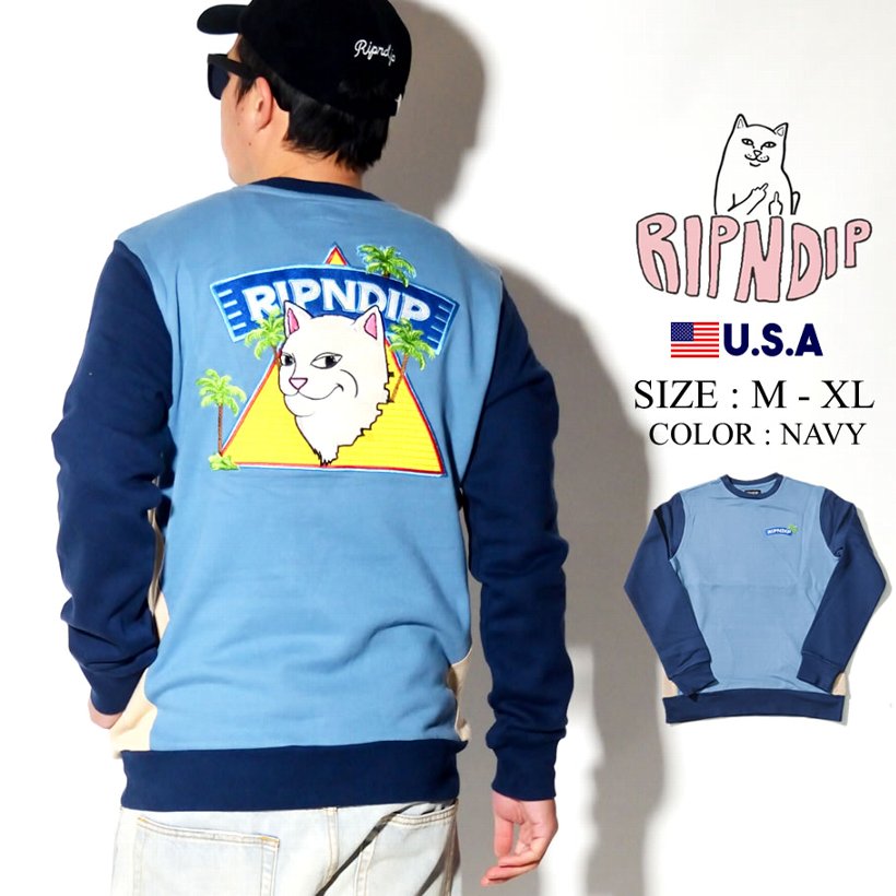RIPNDIP リップンディップ トレーナー メンズ ブランド RND3910 裏起毛 大きいサイズ 2019冬 新作