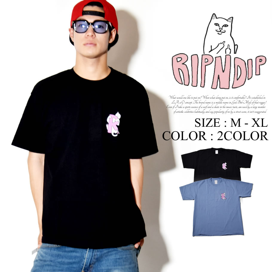 Ripndip リップンディップ 半袖 Tシャツ メンズ 猫 ネコ Rロゴ ストリート系 スケーター ファッション 通販 Rdtt015