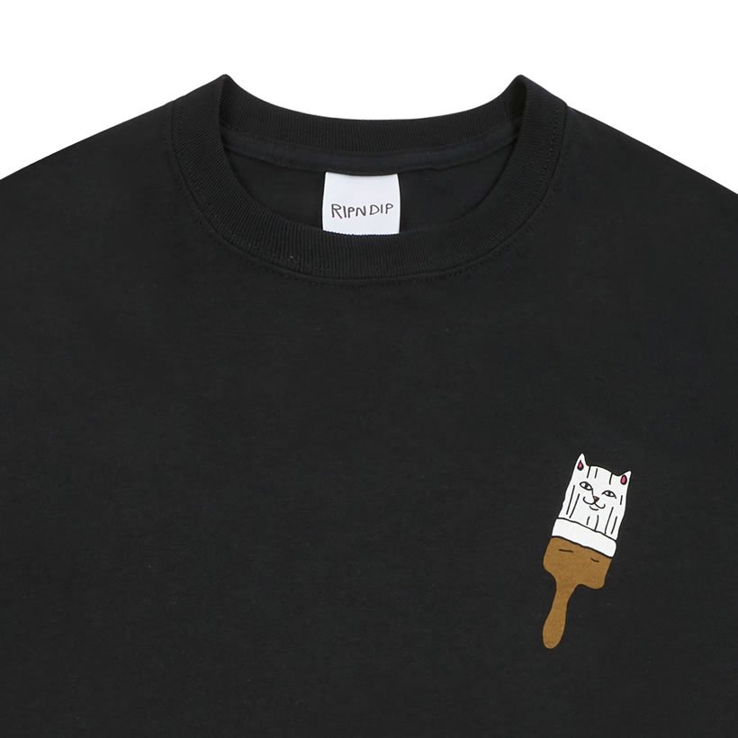 RIPNDIP リップンディップ Tシャツ メンズ 長袖 ロンT 猫 キャット プリント Ross L/S 2018秋冬 新作