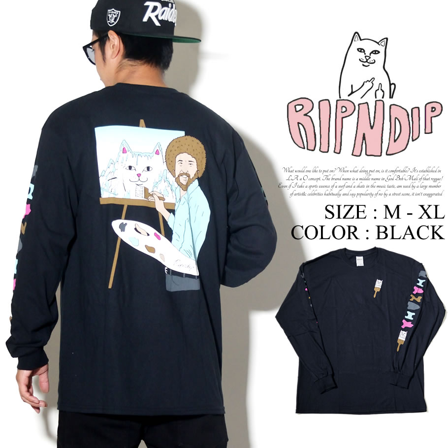 Ripndip リップンディップ ロンt 長袖tシャツ メンズ サイドライン バックプリント 猫 ネコ 絵 ストリート系 スケーター ファッション 服 通販 Rdtt027 Ripndip リップンディップ ロンt 長袖tシャツ メンズ サイドライン バックプリント 猫 ネコ 絵 ストリート系 スケーター ファッション 服 通販 Rdtt027