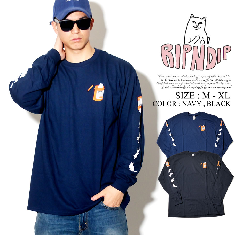 RIPNDIP リップンディップ Tシャツ メンズ レディース 長袖 ロンT RND2948 RND2949USモデル 2019春 新作