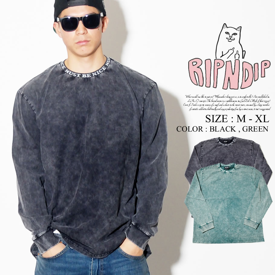 RIPNDIP リップンディップ Tシャツ メンズ レディース 長袖 ロンT RND2953 RNB2954 USモデル 2019春 新作