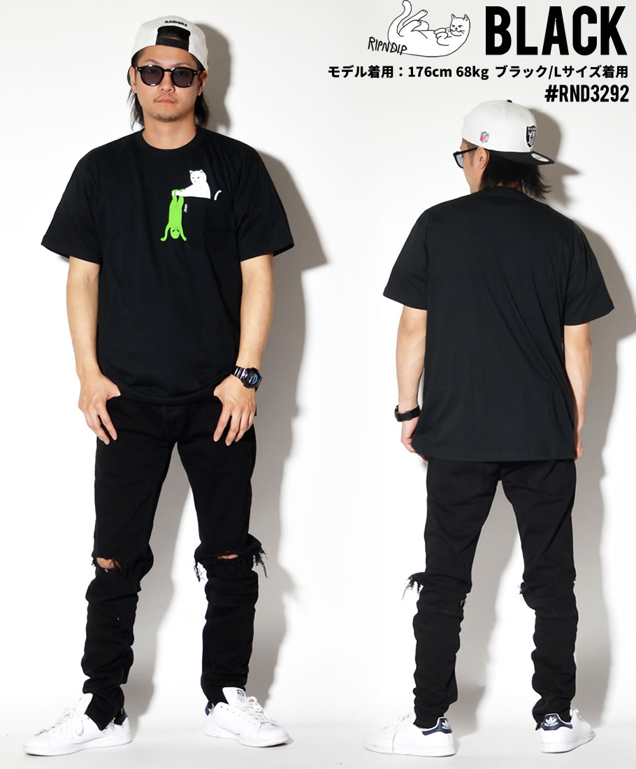 RIPNDIP リップンディップ Tシャツ メンズ 半袖 猫 プリント RND3292 RND3293 USモデル ストリート系 スケーター ファッション 服 通販
