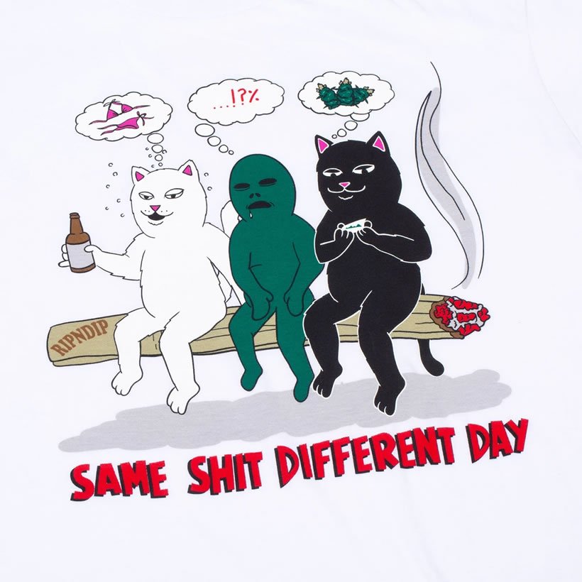 Ripndip リップンディップ Tシャツ メンズ 半袖 宇宙人 猫 ネコ ストリート系 ファッション Same Dreams Tee 服 通販 Ripndip リップンディップ Tシャツ メンズ 半袖 宇宙人 猫 ネコ ストリート系 ファッション Same Dreams Tee 服 通販