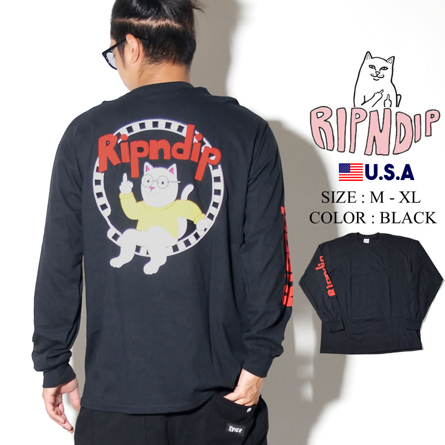 RIPNDIP リップンディップ Tシャツ メンズ 長袖 ロンT RND3739 2019秋 ストリート系 ヒップホップ ファッション コーディネート 服 通販