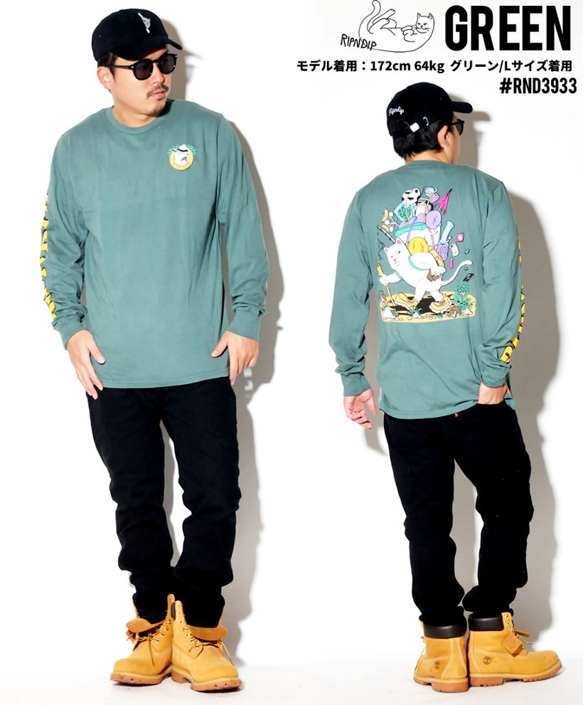 RIPNDIP リップンディップ Tシャツ メンズ ブランド 長袖 おしゃれ コーデ RND3933 大きいサイズ 2019冬 新作