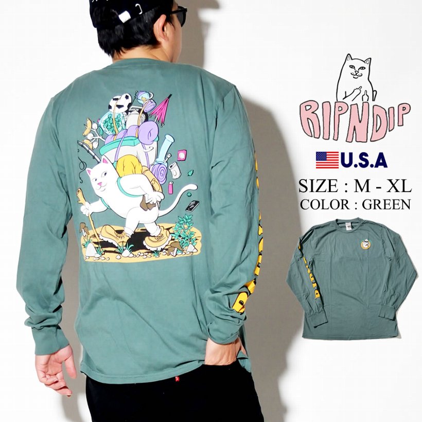 RIPNDIP リップンディップ Tシャツ メンズ ブランド 長袖 おしゃれ コーデ RND3933 大きいサイズ 2019冬 新作