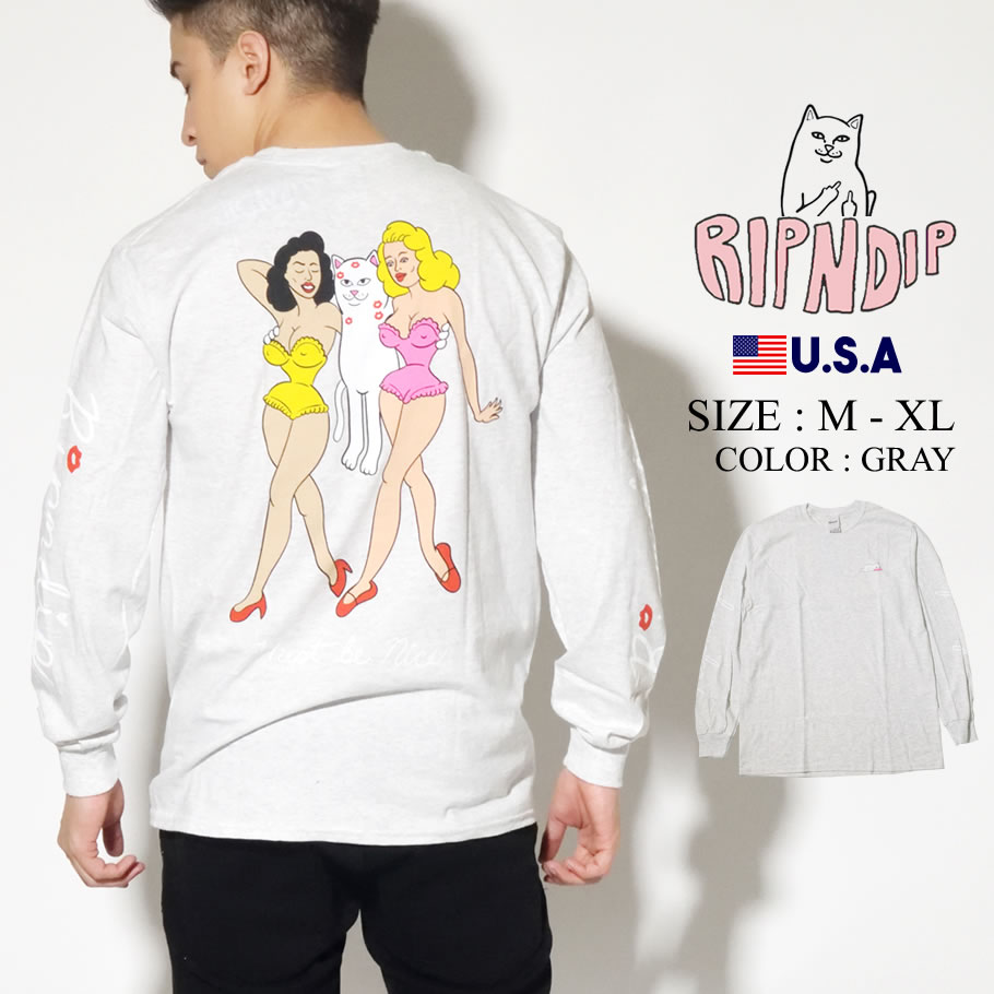 RIPNDIP リップンディップ Tシャツ メンズ ブランド 長袖 おしゃれ コーデ RND3934 大きいサイズ 2019冬 新作