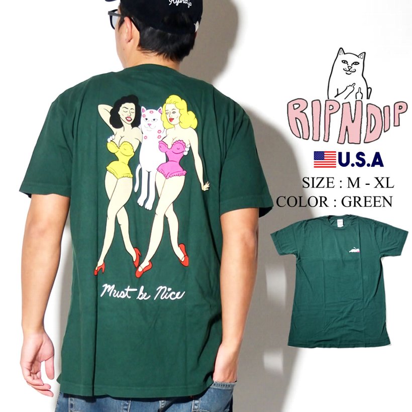 RIPNDIP リップンディップ Tシャツ メンズ ブランド 半袖 おしゃれ コーデ RND3953 大きいサイズ 2019冬 新作