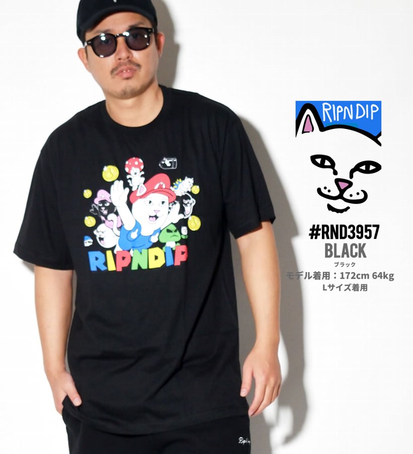 RIPNDIP リップンディップ Tシャツ メンズ ブランド 半袖 おしゃれ コーデ RND3957 大きいサイズ 2019冬 新作