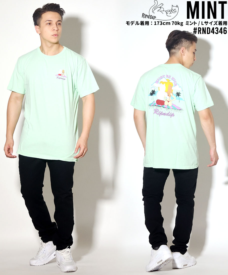 RIPNDIP リップンディップ Tシャツ メンズ レディース ブランド 半袖 RND4346 ミント M L XL