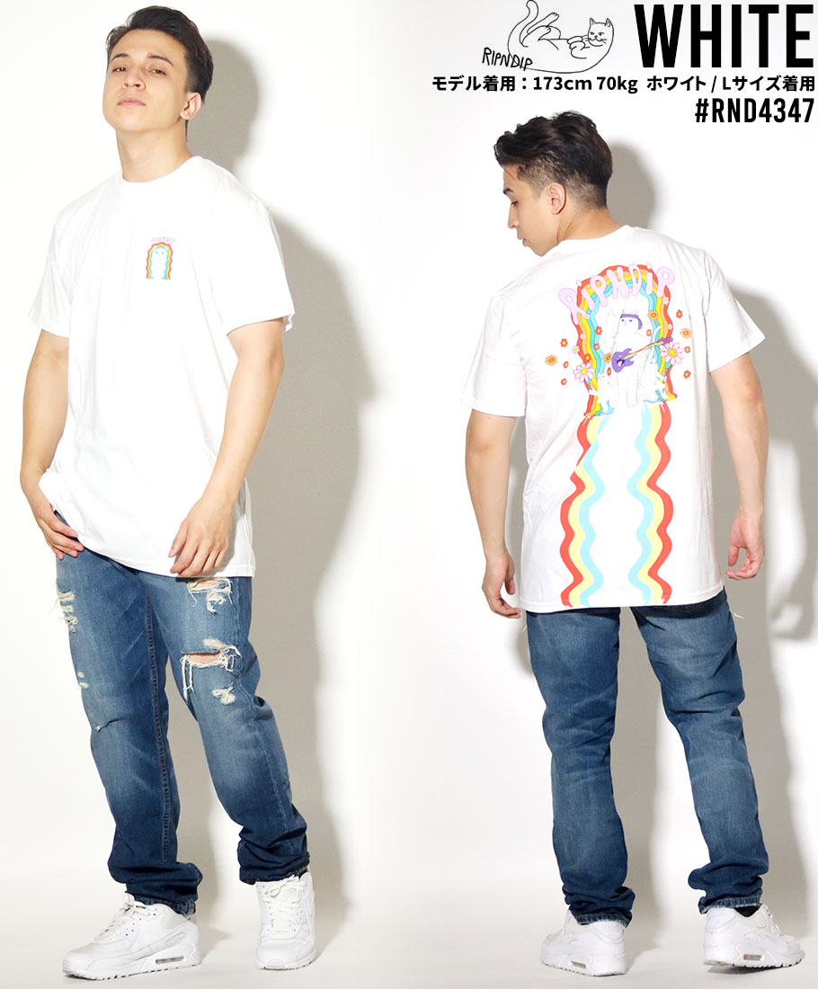 RIPNDIP リップンディップ Tシャツ メンズ レディース ブランド 半袖 RND4347 白 M L XL