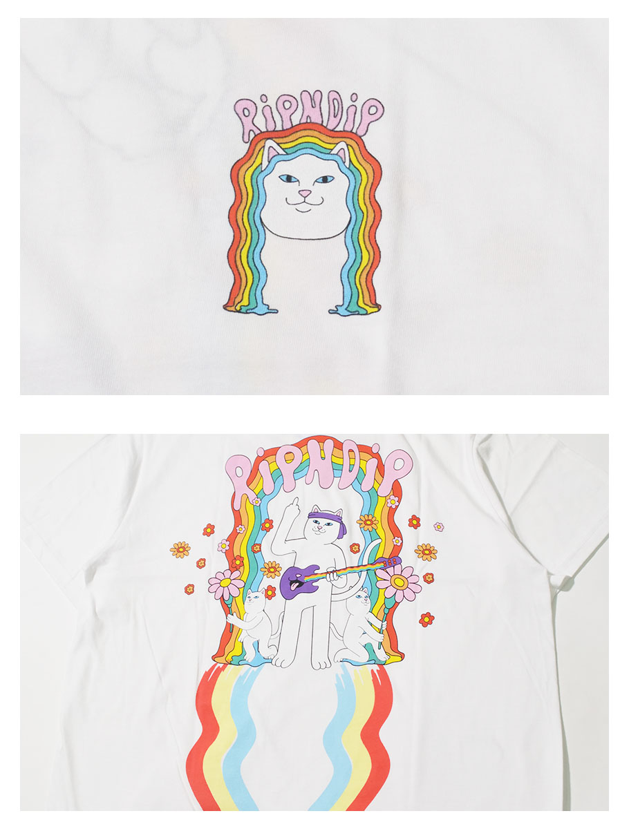RIPNDIP リップンディップ Tシャツ メンズ レディース ブランド 半袖 RND4347 白 M L XL