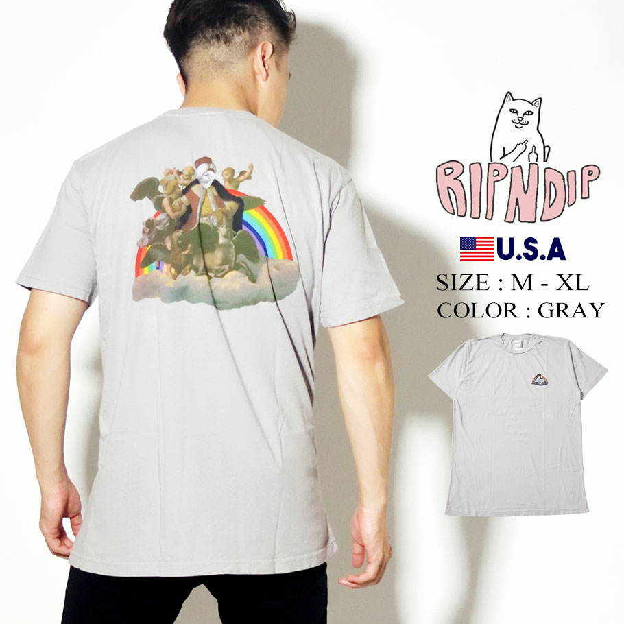 RIPNDIP リップンディップ Tシャツ メンズ レディース ブランド 半袖 RND4350 灰 M L XL