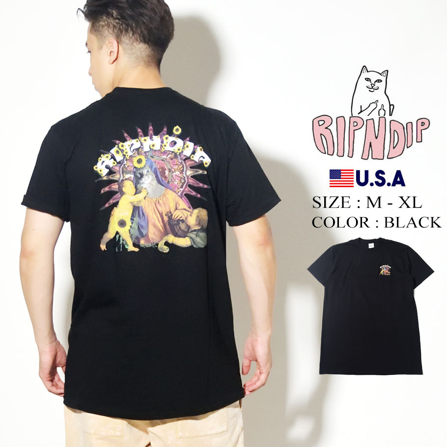 RIPNDIP リップンディップ Tシャツ メンズ レディース ブランド 半袖 RND4352 黒 M L XL
