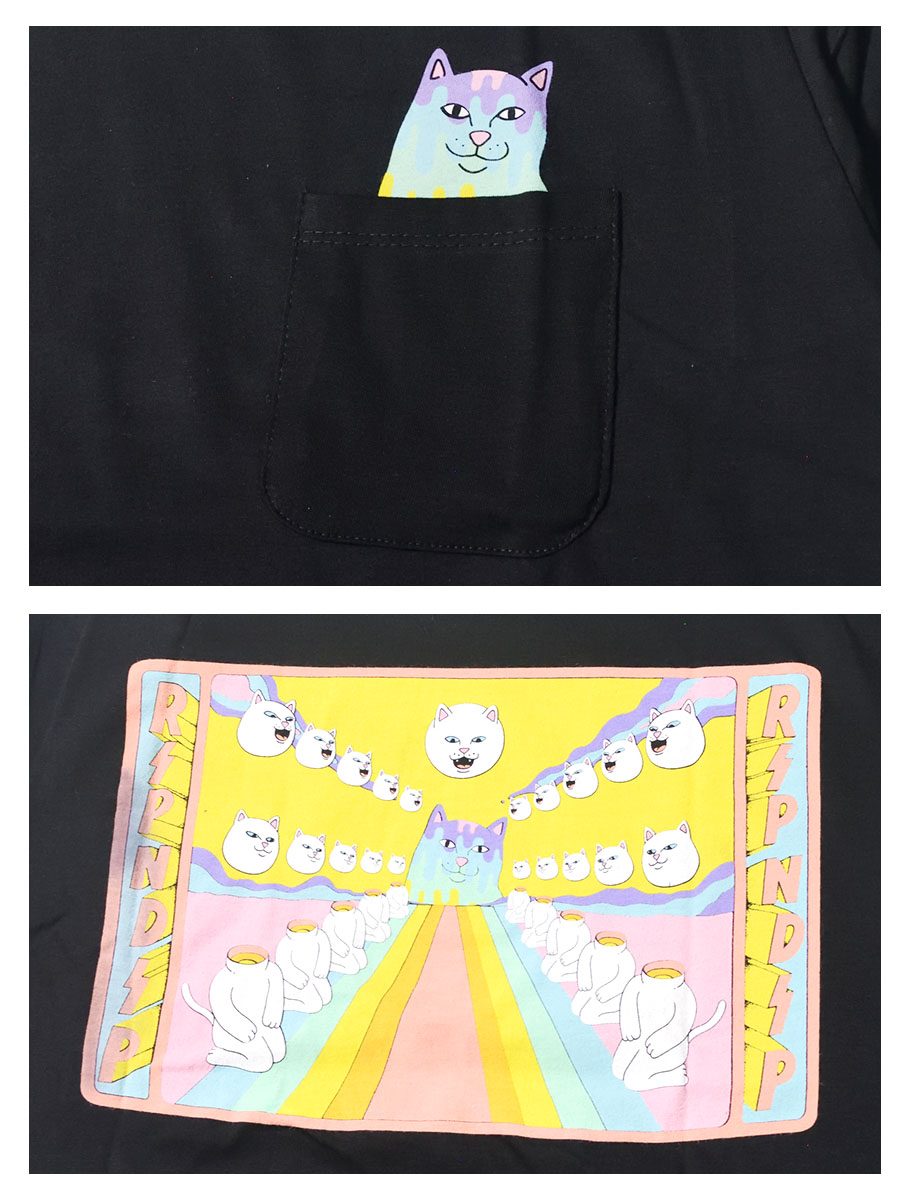 RIPNDIP リップンディップ Tシャツ メンズ レディース ブランド 半袖 胸ポケ RND4353 黒 M L XL