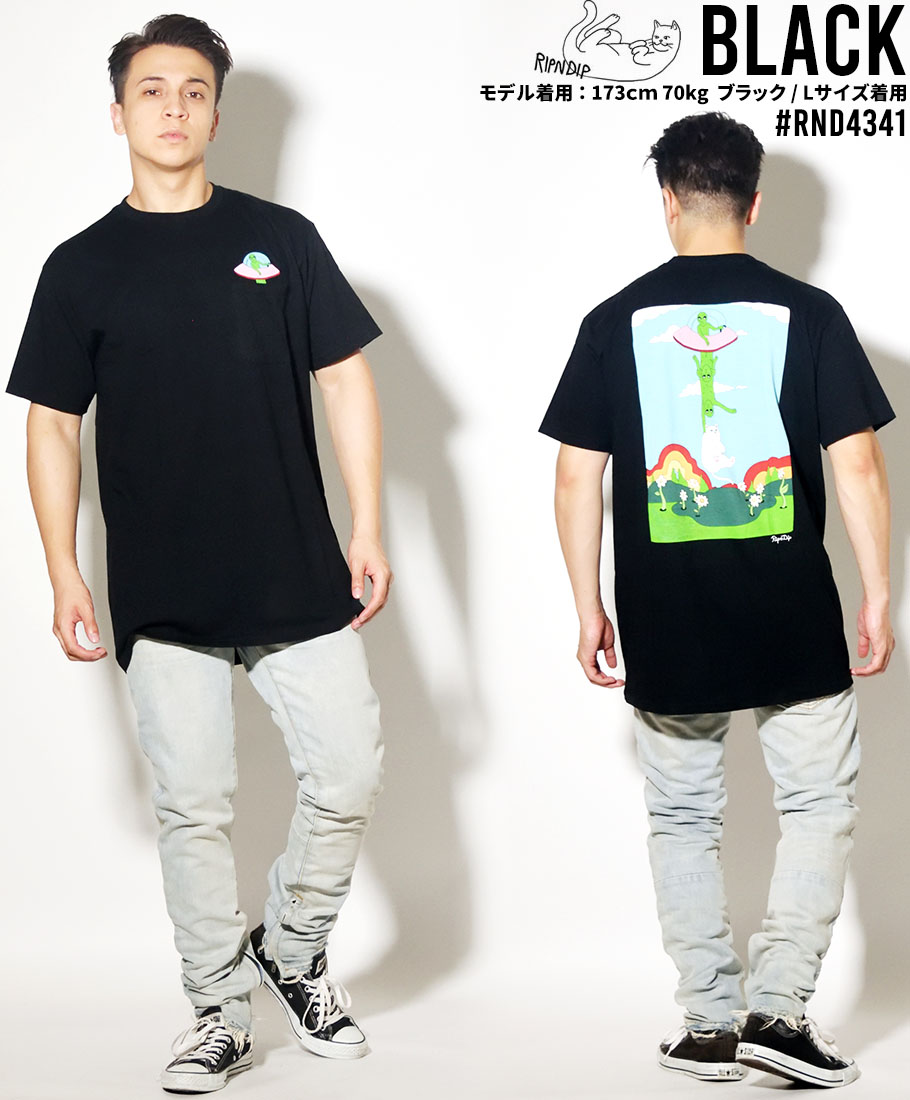 RIPNDIP リップンディップ Tシャツ メンズ レディース ブランド 半袖 胸ポケ RND4341 黒 M L XL
