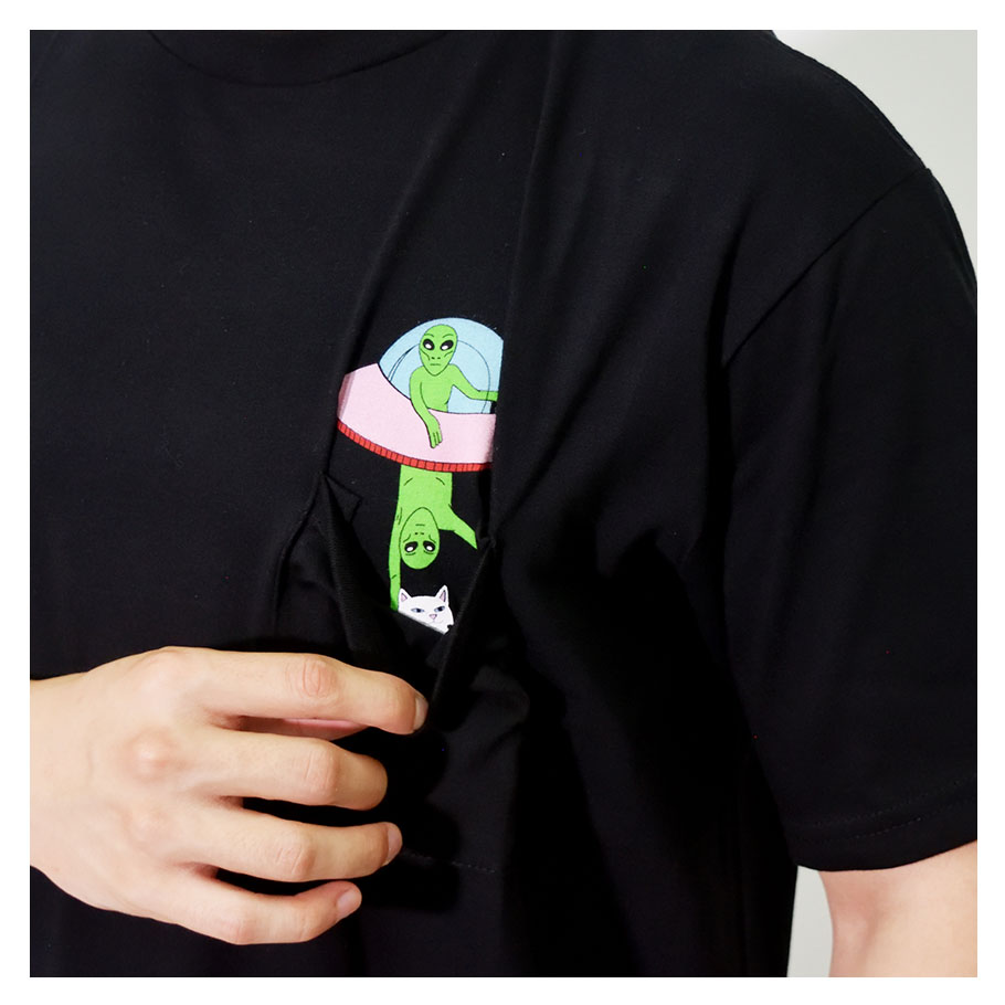 RIPNDIP リップンディップ Tシャツ メンズ レディース ブランド 半袖 胸ポケ RND4341 黒 M L XL