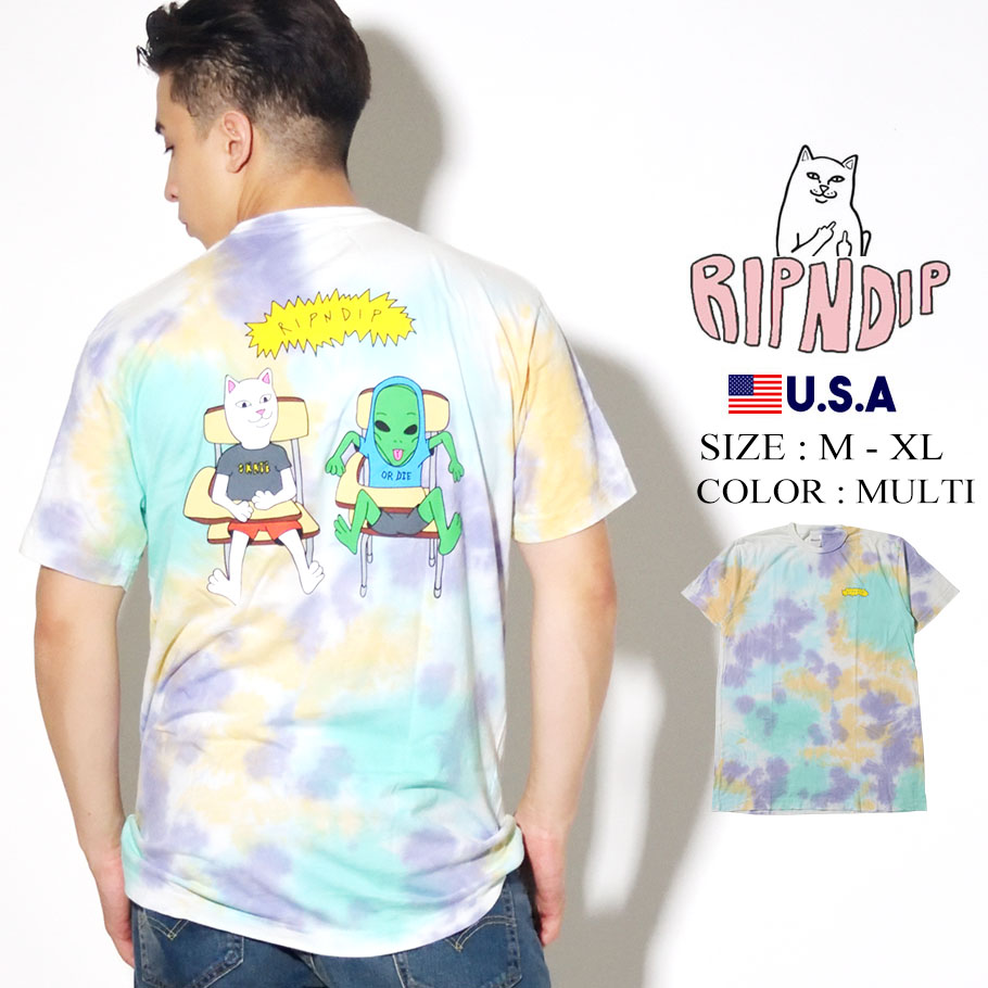 RIPNDIP リップンディップ タイダイ柄 Tシャツ メンズ レディース ブランド 半袖 RND4359 M L XL